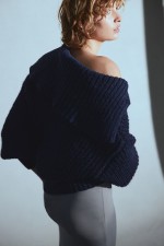 Cardigan with Collar and Zipper