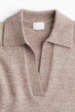 Fine-knit Collared Sweater