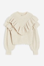 Ruffle-trimmed Sweater