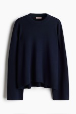 Oversized Curved-Hem Sweater